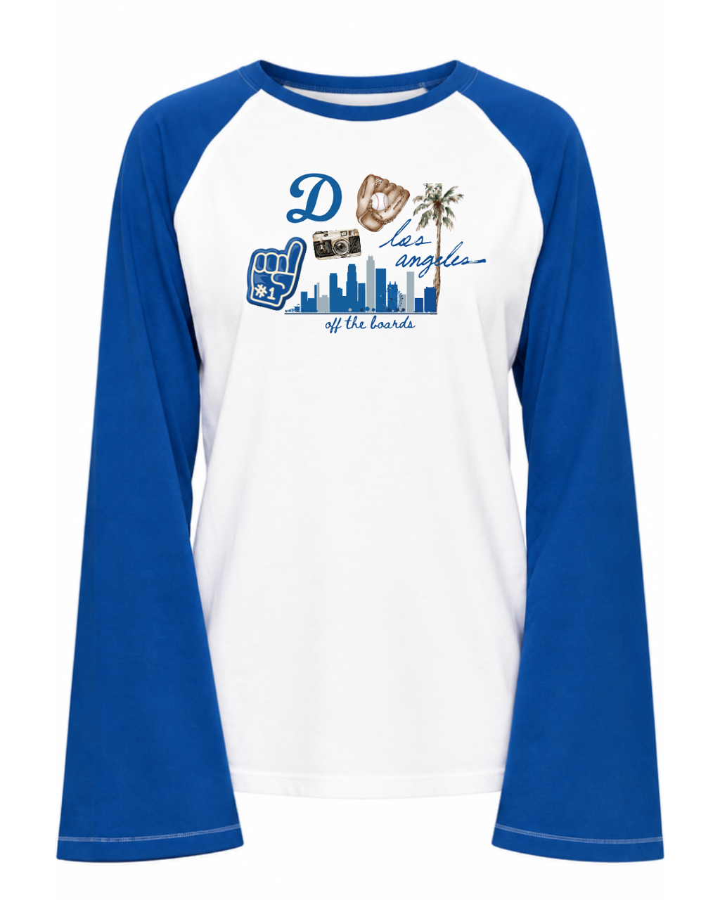 Los Angeles Baseball Collage Long Sleeve Tee