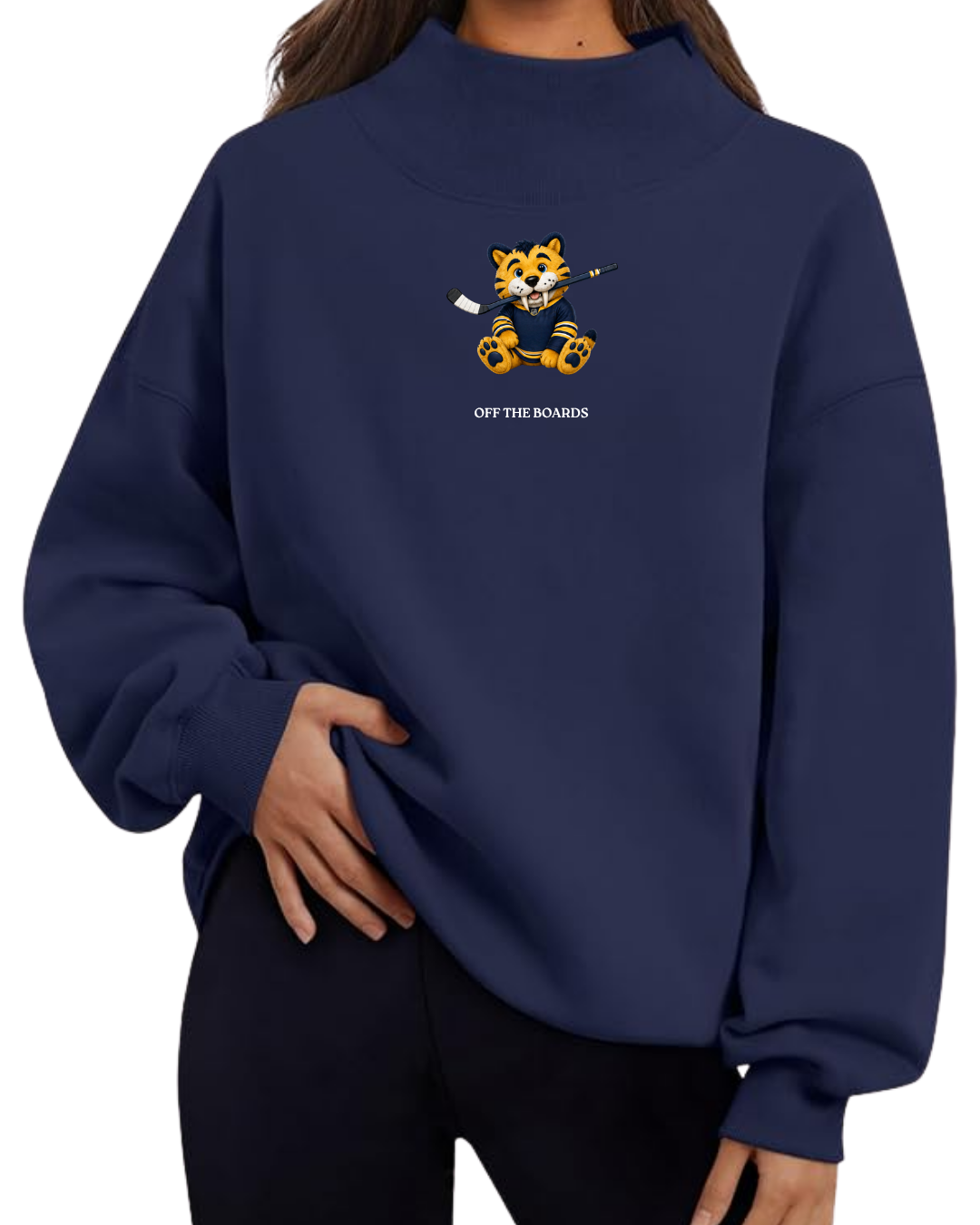 Buffalo Mascot Mockneck